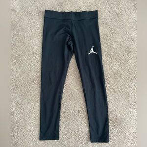Jordan Black Leggings with White Emblem